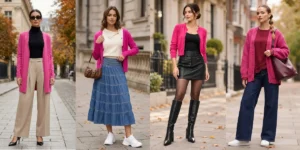 Read more about the article Hot Pink Cardigan Outfit: 21 Brilliant Outfit Ideas You’ll Fall For