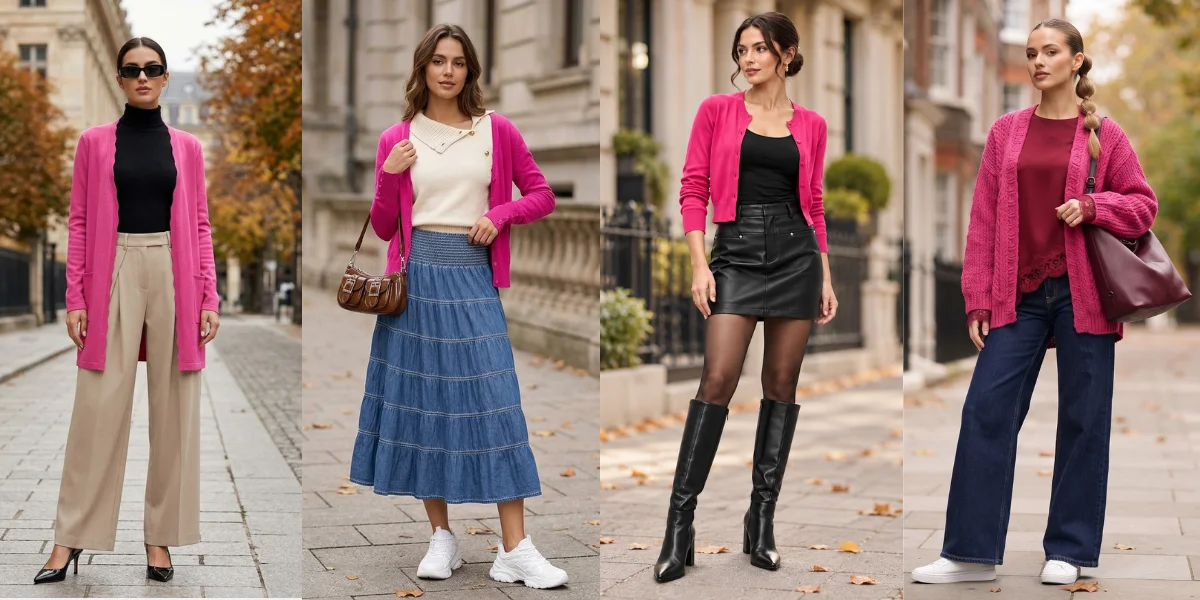 You are currently viewing Hot Pink Cardigan Outfit: 21 Brilliant Outfit Ideas You’ll Fall For