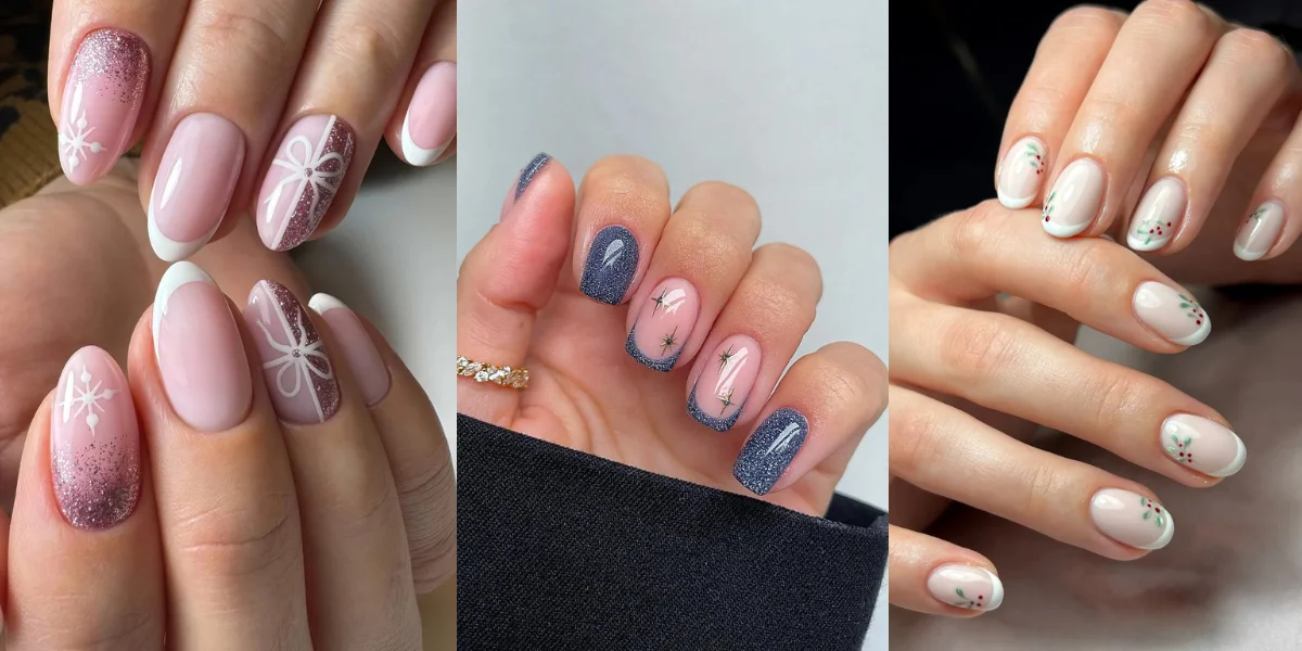 Read more about the article Short French Tip Christmas Nail Designs: 17 Festive Styles to Try This Holiday Season